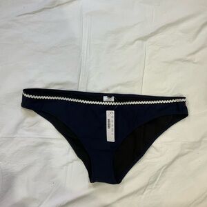J. Crew Navy Bikini Bottom with White Trim